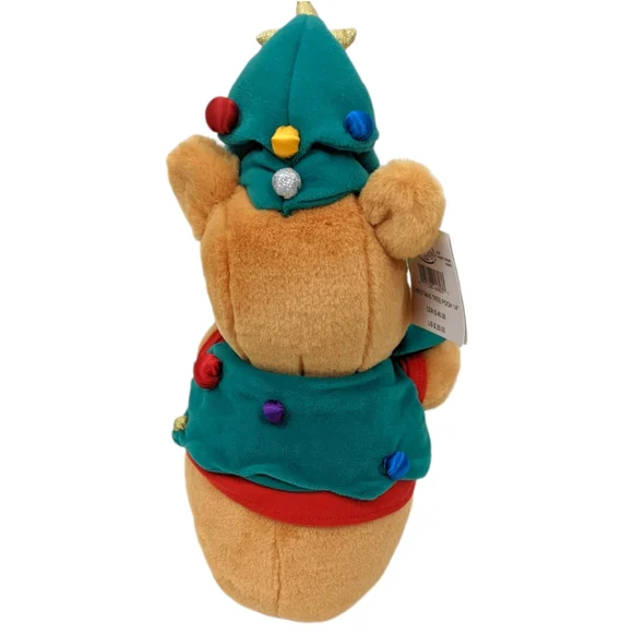 Vintage 90s Disney Store Winnie the Pooh Christmas Tree Plush Stuffed Animal NWT - Picture 3 of 8